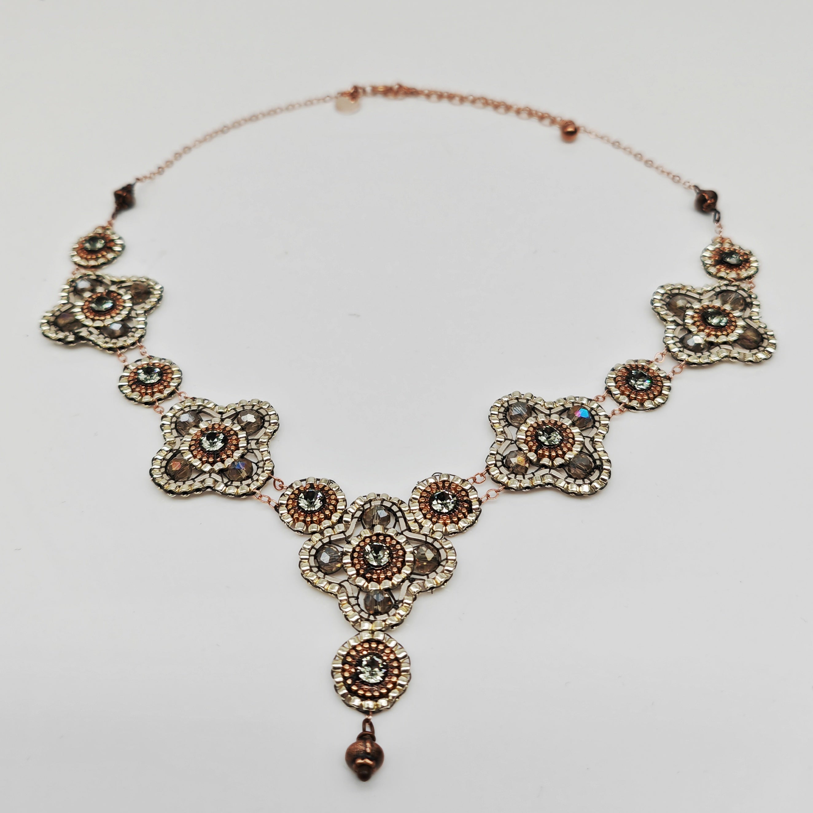 Halskette Treff silber, rosegold